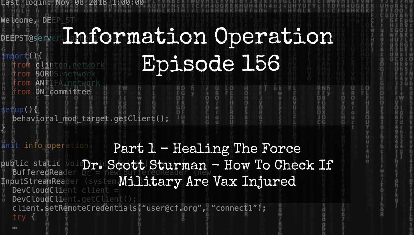 IO Episode 156 - Healing The Force - Are Military Vax Injured?