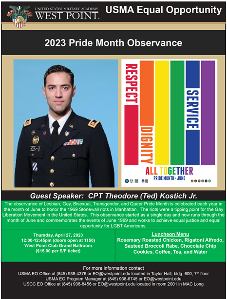 LTG Gilland’s April 2023 Pride Month Contributes To The Destruction Of West Point And the Army