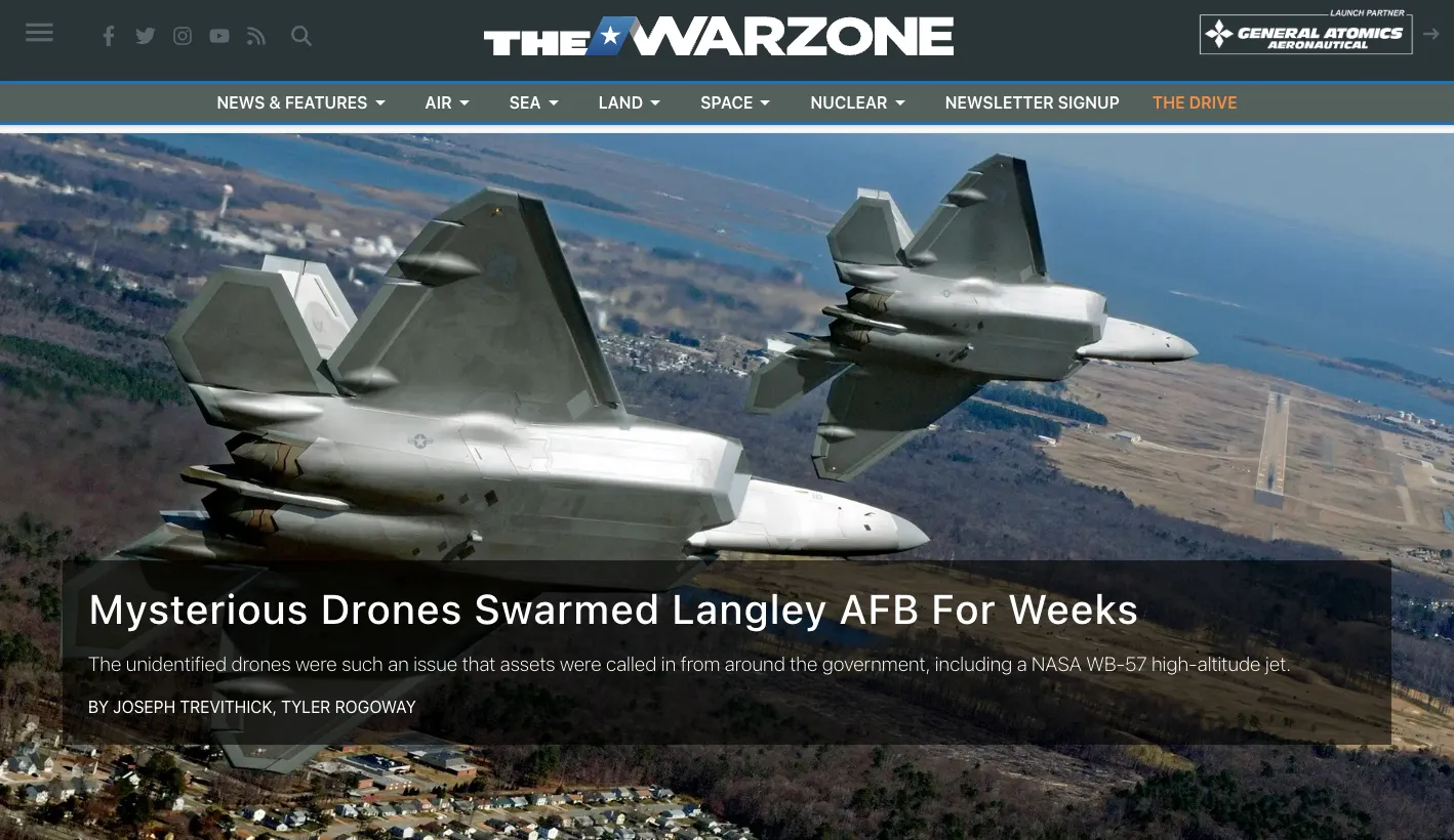 Drones Over Langley Air Force Base?