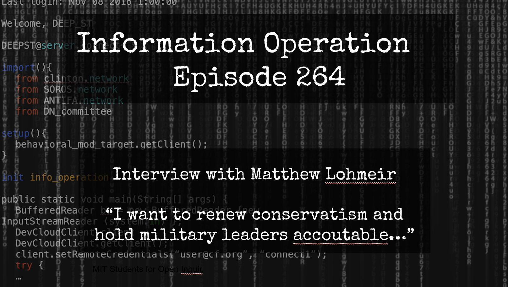 Information Operation - Matthew Lohmeier - Irresistible Revolution