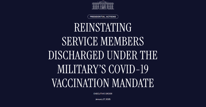 Reinstating Service Members Discharged Under The Military’s Covid-19 Vaccination Mandate