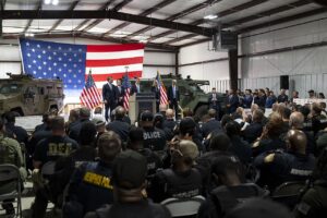 Secretary of War Pete Hegseth speaks to Tennessee National Guard soldiers in Memphis